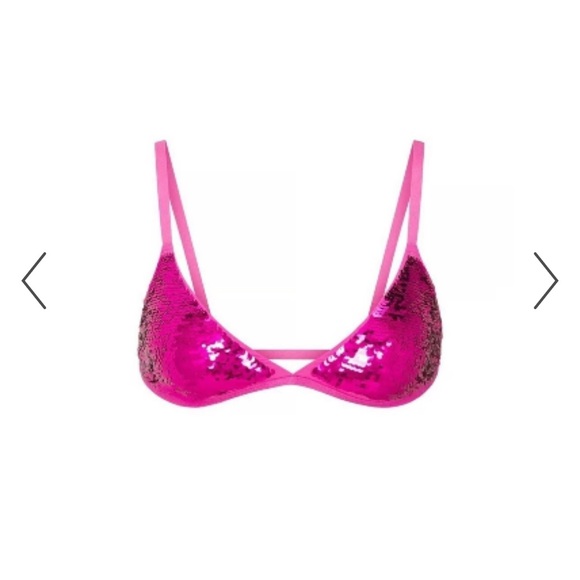 Skims Sequin Pink Bralette - Picture 1 of 8
